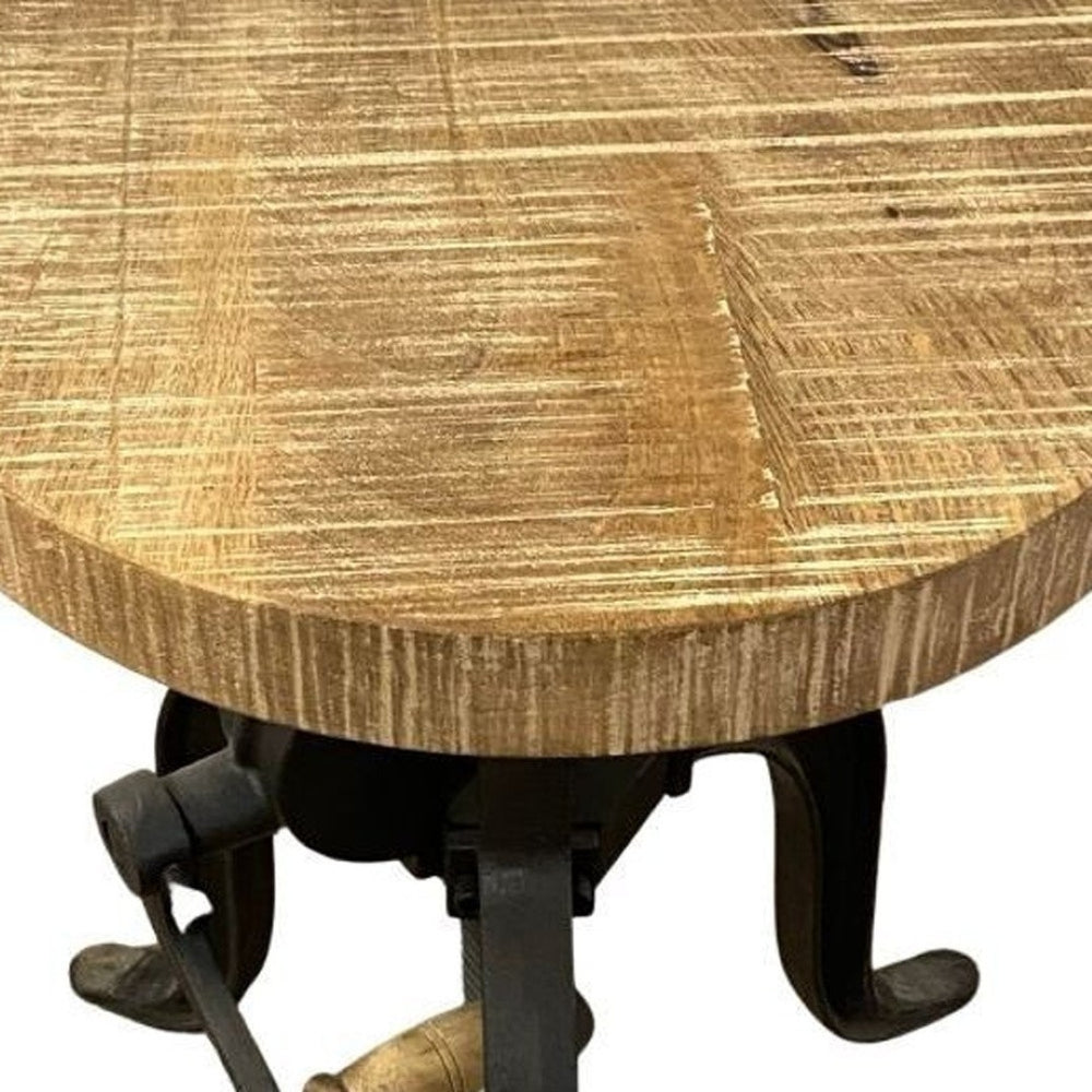 HomeRoots Brown Backless Counter Height Bar Chair - Stylish Solid Wood Design for Kitchens and Bars 387804