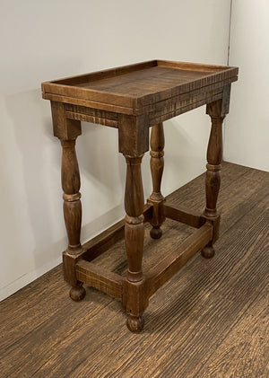 Homeroots Modern Farmhouse Narrow Solid Wood End Table   387805