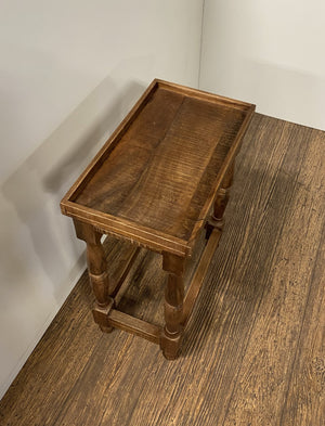 Homeroots Modern Farmhouse Narrow Solid Wood End Table   387805