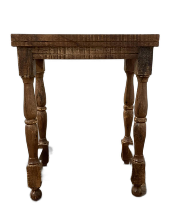 Homeroots Modern Farmhouse Narrow Solid Wood End Table   387805