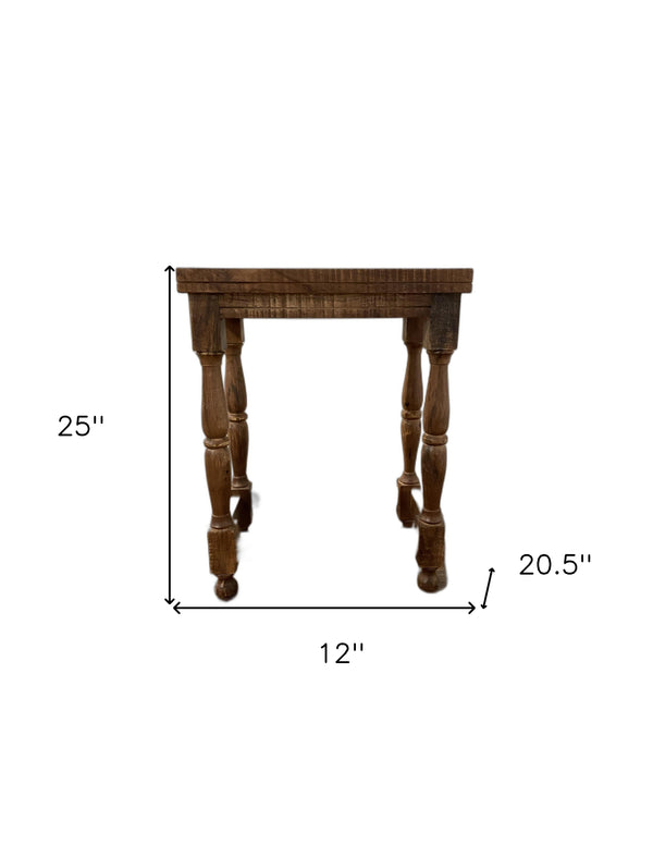 Homeroots Modern Farmhouse Narrow Solid Wood End Table   387805