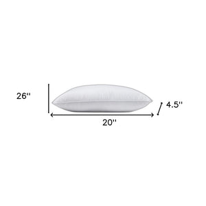 HomeRoots Premium Lux Siberian Down Pillow - Medium Firm Support, Breathable Softness & Elegant Design for Sleepers 387830