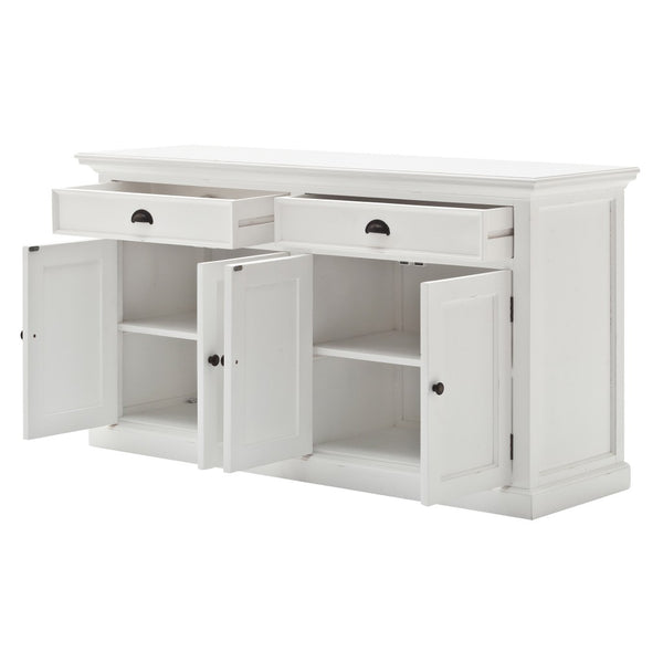 Homeroots Modern Farmhouse White Buffet Server  Wood 387886