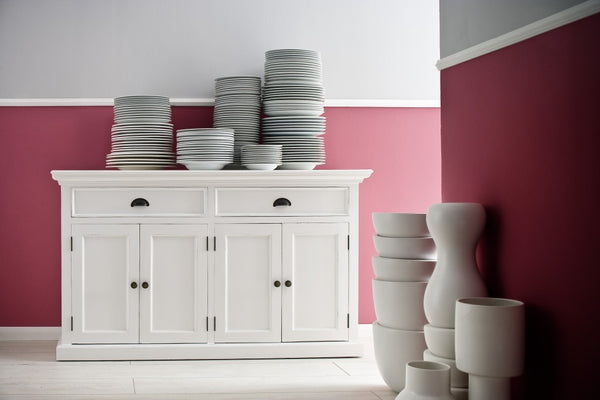 Homeroots Modern Farmhouse White Buffet Server  Wood 387886