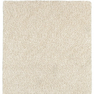 HomeRoots 3' Ivory Shag Area Rug - Luxurious Hand-Tufted Comfort for Living Rooms, Bedrooms & More 3' x 5' 387935