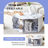 English Elm Hexagonal Mdf Coffee Table, Characteristic Pattern Stickers, Multi-Hole Design To Give More Storage Space, Simple and Convenient Design Makes It Suitable For All Kinds Of Style Scenes.