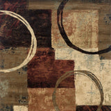 Homeroots 4' X 6' Brown And Black Abstract Geometric Area Rug  Polypropylene 387939