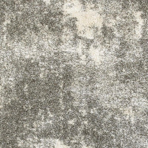 HomeRoots 2' Stylish Gray and Ivory Distressed Abstract Runner Rug for Elegant Hallways and Entryways Decor Grey/ Ivory 3'10" x 5'5" 387947