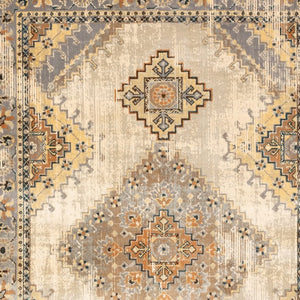 Homeroots 8’ X 10’ Gray And Beige Aztec Pattern Area Rug  Polypropylene 387949