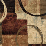 Homeroots 5' X 8' Brown And Black Abstract Geometric Area Rug  Polypropylene 387960