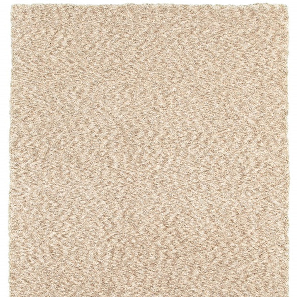 Homeroots 5' X 7' Modern Soft Tan Indoor Area Rug Tan Polyester 387961