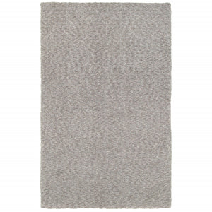 Homeroots 5' X 7' Modern Shaggy Soft Gray Indoor Area Rug Grey Polyester 387963