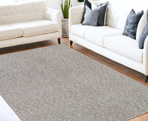 Homeroots 5' X 7' Modern Shaggy Soft Gray Indoor Area Rug Grey Polyester 387963