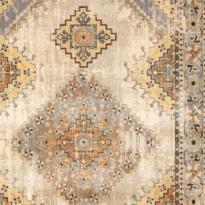 Homeroots 10' X 13' Gray And Beige Aztec Pattern Area Rug  Polypropylene 387967