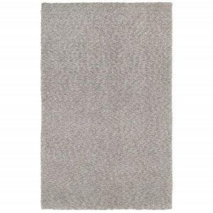 Homeroots 7' X 10' Modern Shaggy Soft Gray Indoor Area Rug Grey Polyester 387981