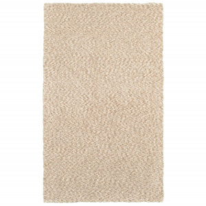 Homeroots 8' X 11' Modern Soft Tan Indoor Area Rug Tan Polyester 387994