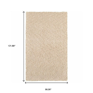 Homeroots 8' X 11' Modern Soft Tan Indoor Area Rug Tan Polyester 387994