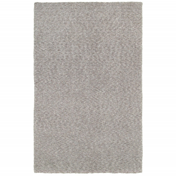 Homeroots 8' X 11' Modern Shaggy Soft Gray Indoor Area Rug Grey Polyester 387996