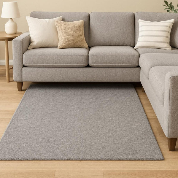HomeRoots 3' Modern Shaggy Soft Gray Area Rug – Luxurious Microfiber Comfort for Stylish Home Decor Spaces 8' x 11' 387996