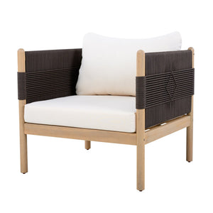 English Elm Outdoor Acacia Wood Patio Club Chair with Diamond Rope Weave and Weather Cushions N768P361445L_2