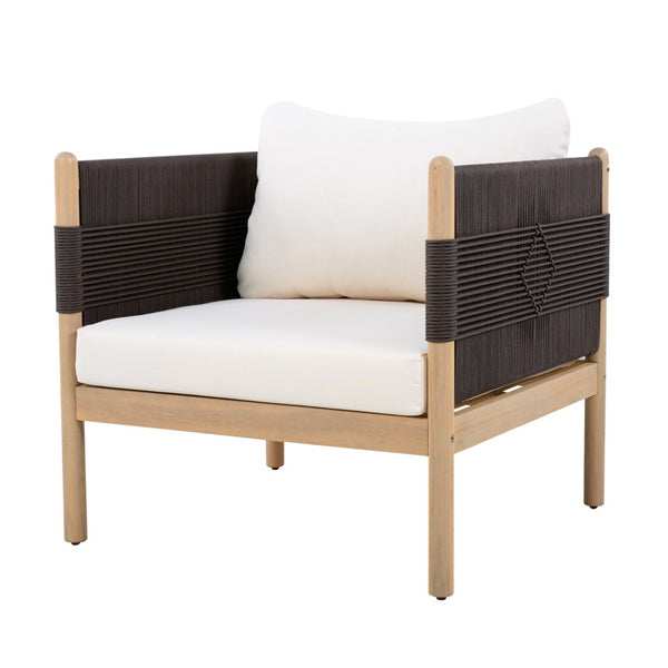 English Elm Outdoor Acacia Wood Patio Club Chair with Diamond Rope Weave and Weather Cushions N768P361445L_2