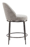 Nordhavn Swivel Counter Stool Gray 110274 Zuo Modern