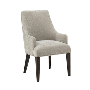 English Elm Beever Elegant Taupe Chenille Armchair - Timeless Comfort With Sturdy Dark Walnut Frame & Support B365P397732