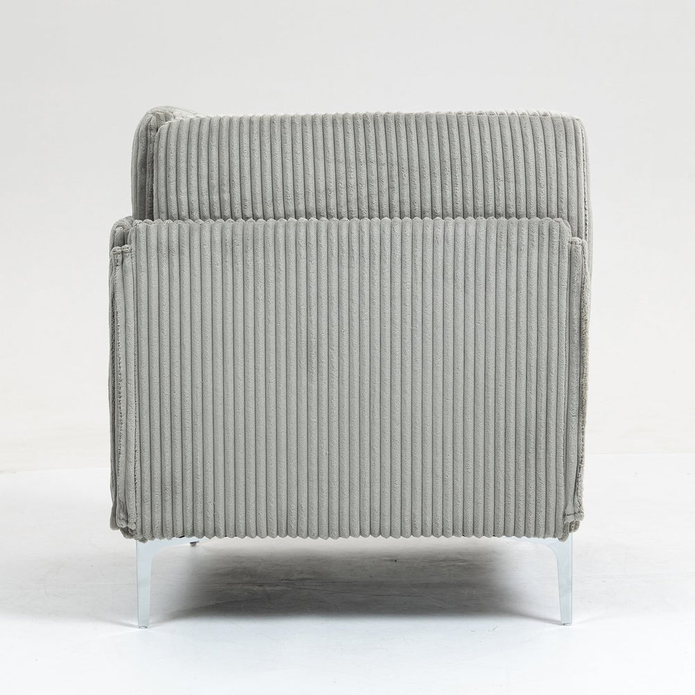 English Elm Modular Corner Seat Module Couch In Gray Corduroy - Stylish, Comfortable, And Customizable Design W3098P257000