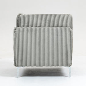 English Elm Modular Corner Seat Module Couch In Gray Corduroy - Stylish, Comfortable, And Customizable Design W3098P257000