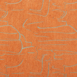 Zuo Modern Nendo Bench - Stylish Abstract Orange Design, Durable 100% Polyester Fabric & Modern Hospitality Furniture Orange 100% Polyester,Rubberwood,Mdf 110702-zuo-modern