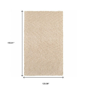Homeroots 10' X 13' Modern Soft Tan Indoor Area Rug Tan Polyester 388003