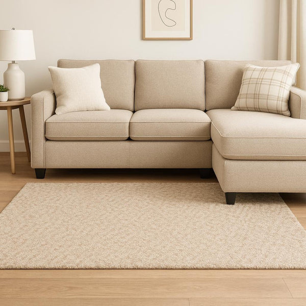 HomeRoots 3' Luxurious Beige Shag Hand-Tufted Area Rug - Plush Comfort for Living Rooms, Bedrooms & Offices 10' x 13' 388003