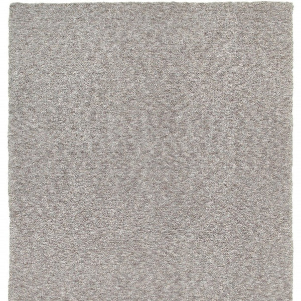 Homeroots 10' X 13' Modern Shaggy Soft Gray Indoor Area Rug Grey Polyester 388005