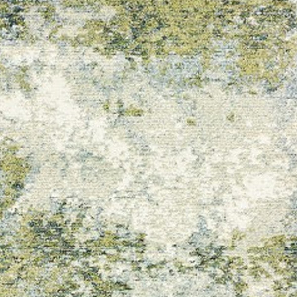 Homeroots 8' Runner Blue Green Power Loom Runner Rug  Nylon 388029