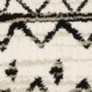 HomeRoots 5' Contemporary Ivory and Black Abstract Geometric Distressed Area Rug for Modern Living Spaces 10' X 13' 388071