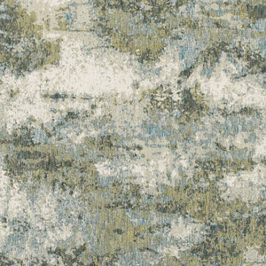 Homeroots 9' X 12' Blue Green Power Loom Area Rug  Nylon 388092