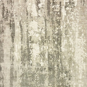 HomeRoots 3' Gray and Ivory Abstract Splash Indoor Runner Rug – Hand-Crafted Luxury for Modern Spaces 10' x 14' 388104