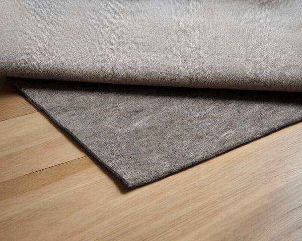 HomeRoots 8' x 10' Gray Non-Slip Rug Pad - Durable, Cushioned Support for Indoor Rugs & Floor Protection 7'8" x 9'8" 388132