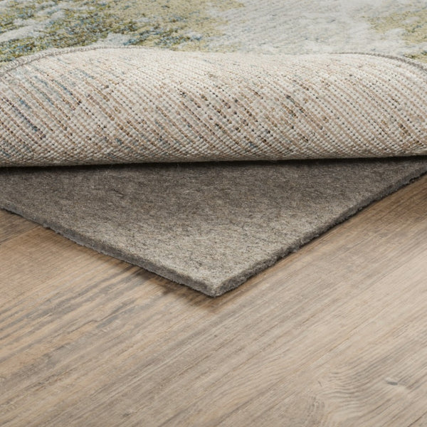 HomeRoots 8' x 10' Gray Non-Slip Rug Pad - Durable, Cushioned Support for Indoor Rugs & Floor Protection 7'8" x 10'8" 388133