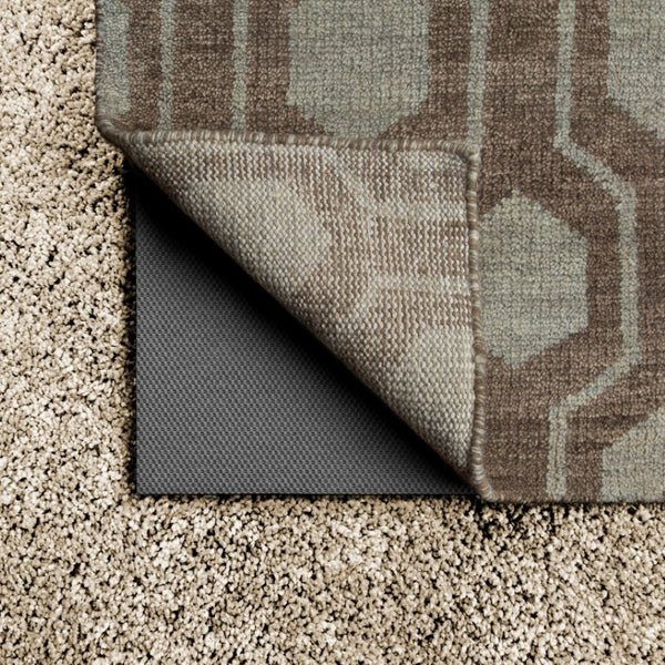 HomeRoots 8' x 10' Gray Non-Slip Rug Pad - Durable, Cushioned Support for Indoor Rugs & Floor Protection 8'8" x 11'8" 388134