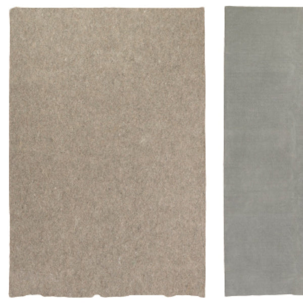 HomeRoots 8' x 10' Gray Non-Slip Rug Pad - Durable, Cushioned Support for Indoor Rugs & Floor Protection 9'10" x 13'8" 388135