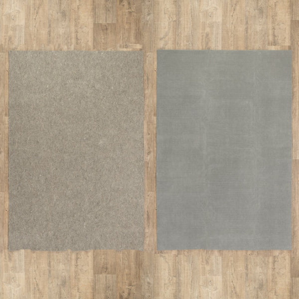 HomeRoots 8' x 10' Gray Non-Slip Rug Pad - Durable, Cushioned Support for Indoor Rugs & Floor Protection 9'10" x 13'8" 388135