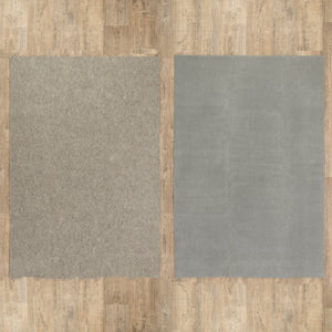 HomeRoots 8' x 10' Gray Non-Slip Rug Pad - Durable, Cushioned Support for Indoor Rugs & Floor Protection 11'8" x 14'8" 388136