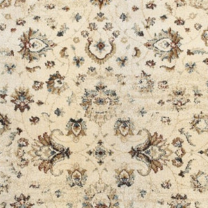 Homeroots 8' X 11' Ivory And Gold Distressed Indoor Area Rug Ivory,Gold Polypropylene 388185