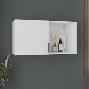 English Elm Kaser Mirror Medicine Cabinet with Shelves, Wall-Mounted White Storage, Durable Engineered Wood Finish B200P362011