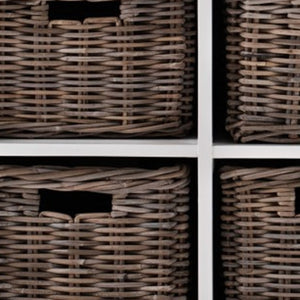 HomeRoots Modern Farmhouse Buffet Server with Hand-Woven Baskets for Stylish Storage and Organization Solutions 388213