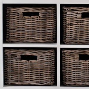 HomeRoots Modern Farmhouse Buffet Server with Hand-Woven Baskets for Stylish Storage and Organization Solutions 388213