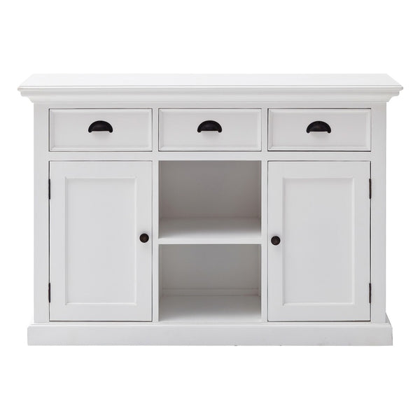 Homeroots White Modern Farmhouse Large Accent Cabinet With Baskets  Wood 388214