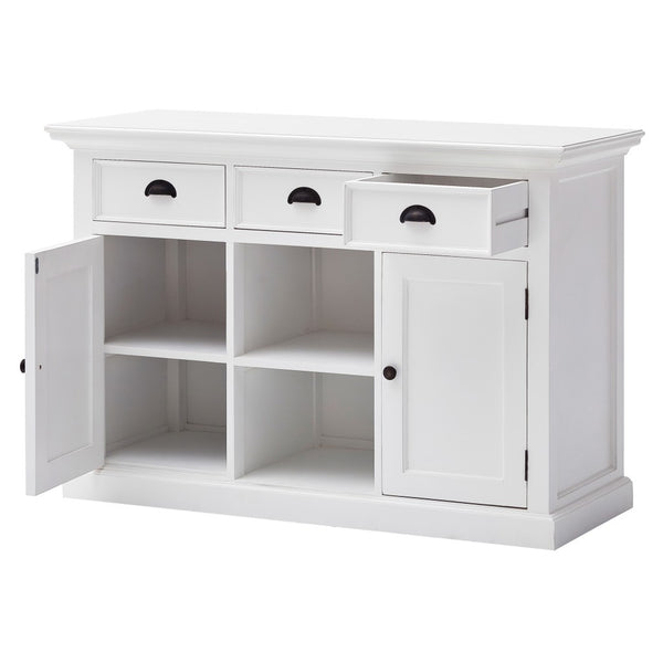Homeroots White Modern Farmhouse Large Accent Cabinet With Baskets  Wood 388214