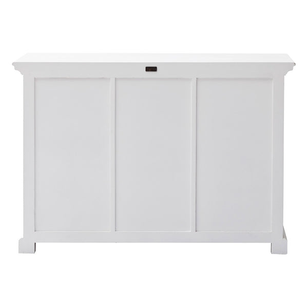 Homeroots White Modern Farmhouse Large Accent Cabinet With Baskets  Wood 388214